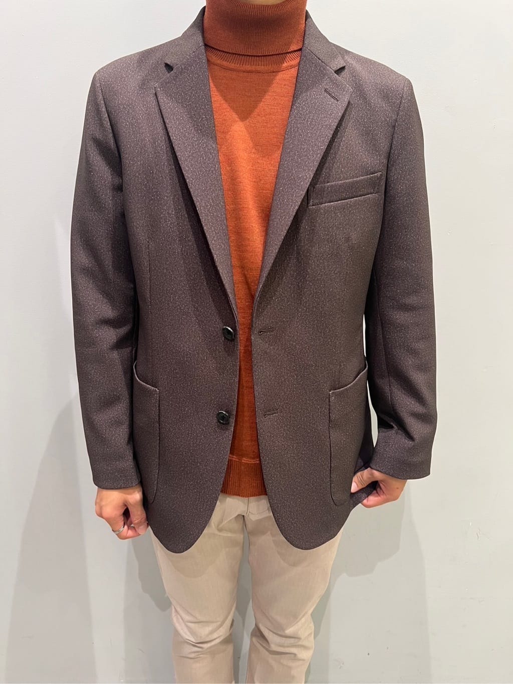 SHOOさんの「TAKEO KIKUCHI｜【全7サイズ&times;8色展開！】トップマルチヘリンボン パンツ」を使ったコーディネート