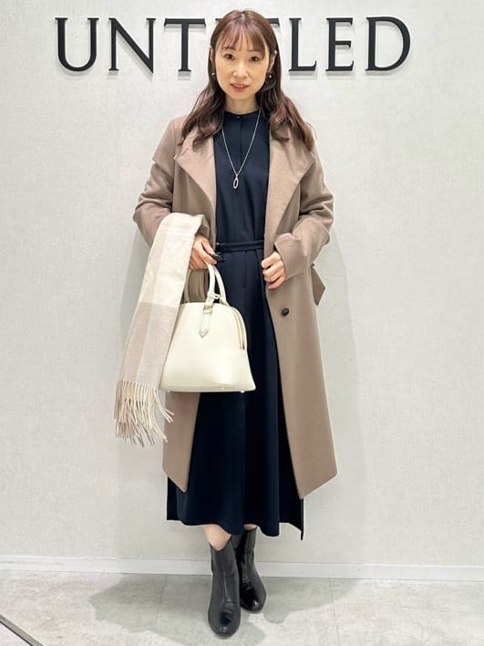 Miwaさんの「UNTITLED｜【日本製／2WAY衿】スタンドカラー ロングコート」を使ったコーディネート