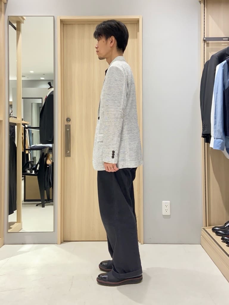 わいずみさんの「TAKEO KIKUCHI｜【尾州織】リネンブレンド メッシュ ジャケット」を使ったコーディネート