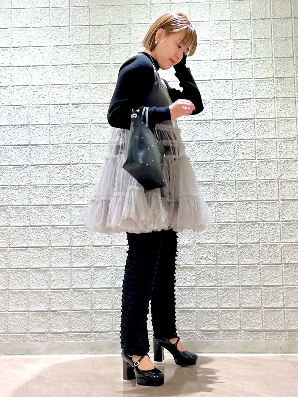 TAKAさんの「ESPERANZA｜クロスダブルバックル厚底パンプス 結婚式二次会 パーティー 25SS」を使ったコーディネート