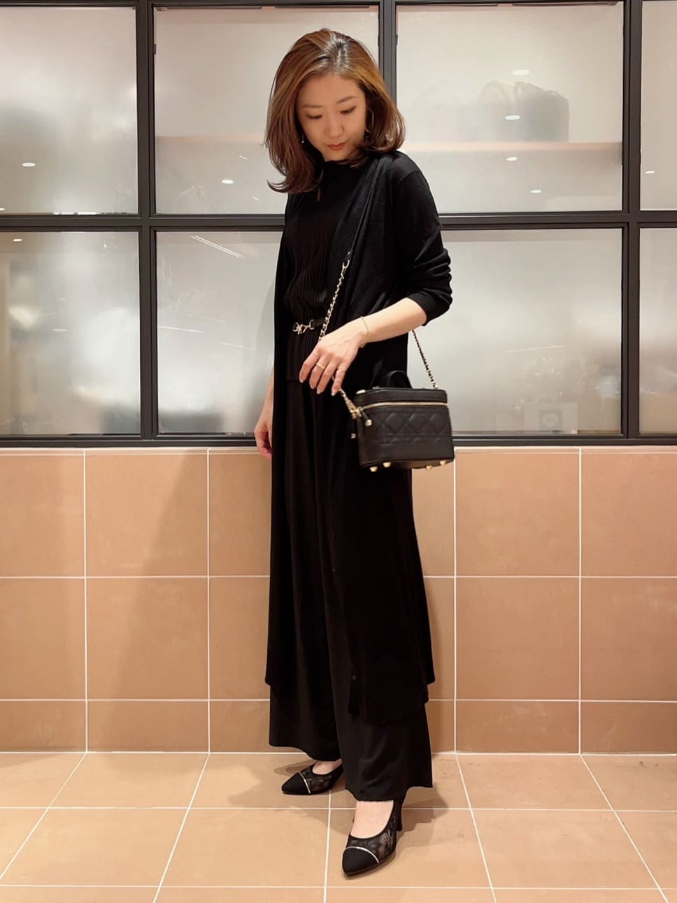 kaoriさんの「ESPERANZA｜キルティングバニティ3WAYショルダー」を使ったコーディネート