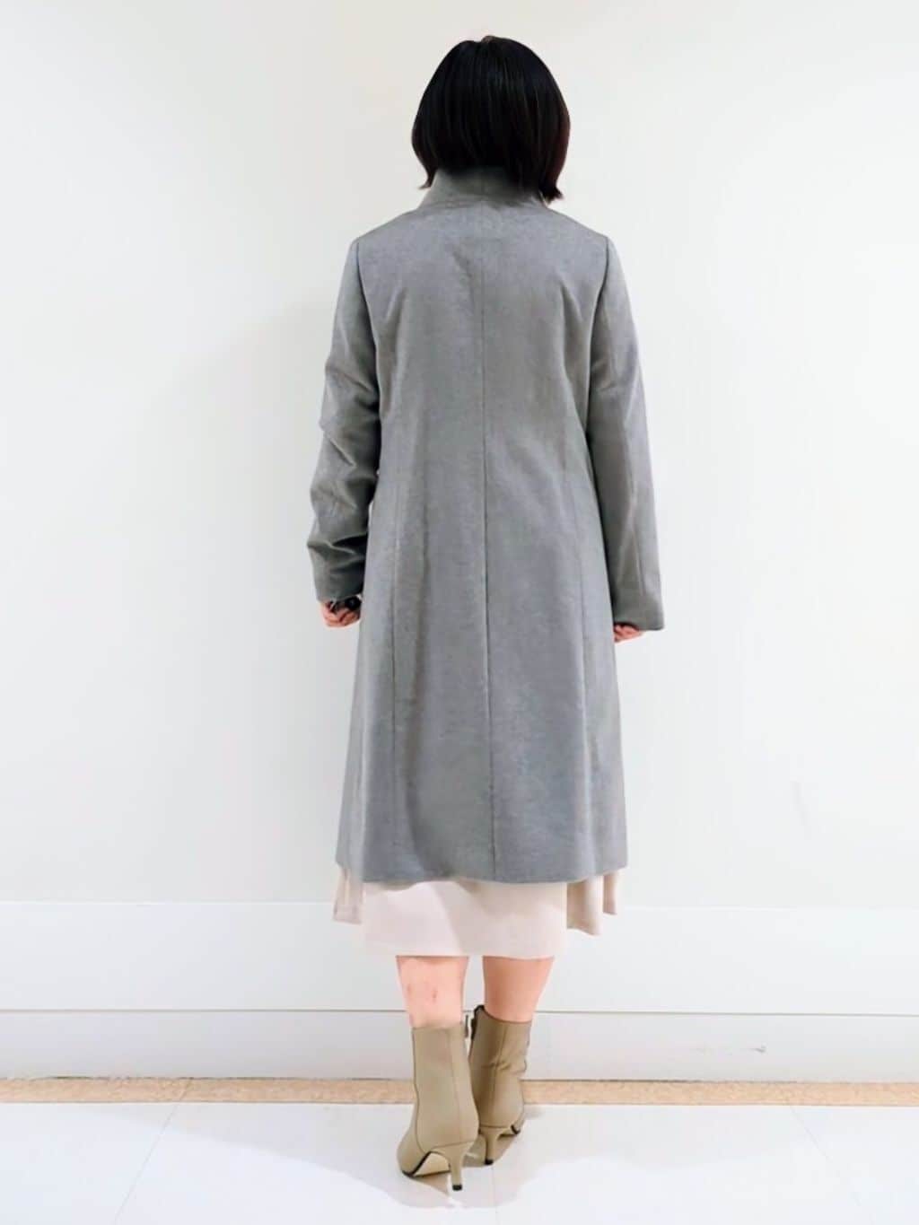 ミズタさんの「UNTITLED｜【日本製／2WAY衿】スタンドカラー ロングコート」を使ったコーディネート