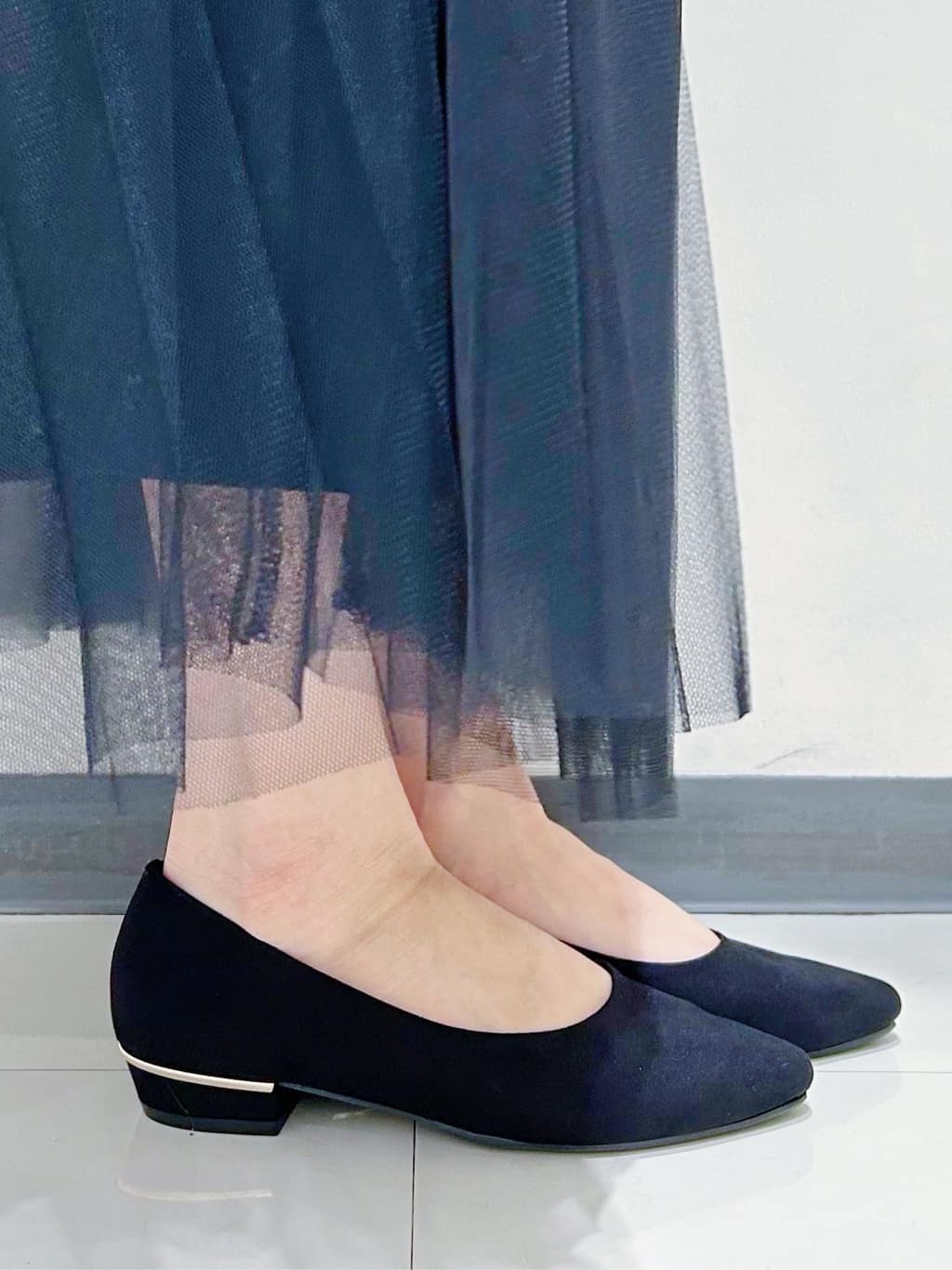 かなぴぃさんの「ESPERANZA｜《定番》晴雨兼用クッションフラットパンプス」を使ったコーディネート
