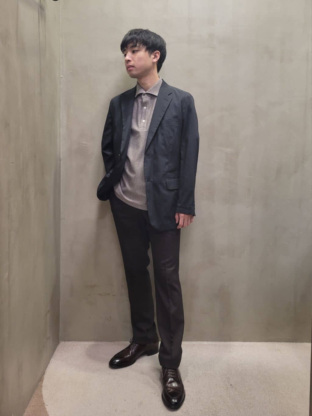 白木駆さんの「TAKEO KIKUCHI｜日本製 Uチップ ドレスシューズ」を使ったコーディネート