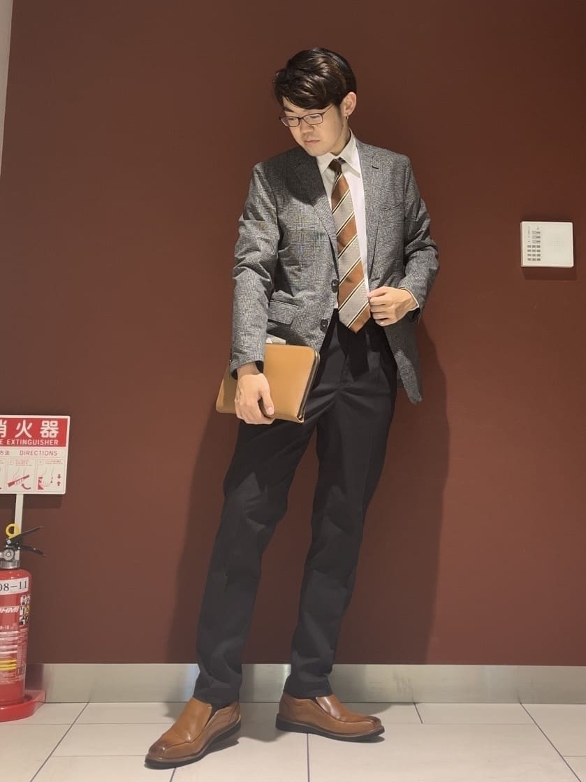 ジュンさんの「TAKEO KIKUCHI｜【Made in JAPAN】市松紋 ドレスシャツ」を使ったコーディネート