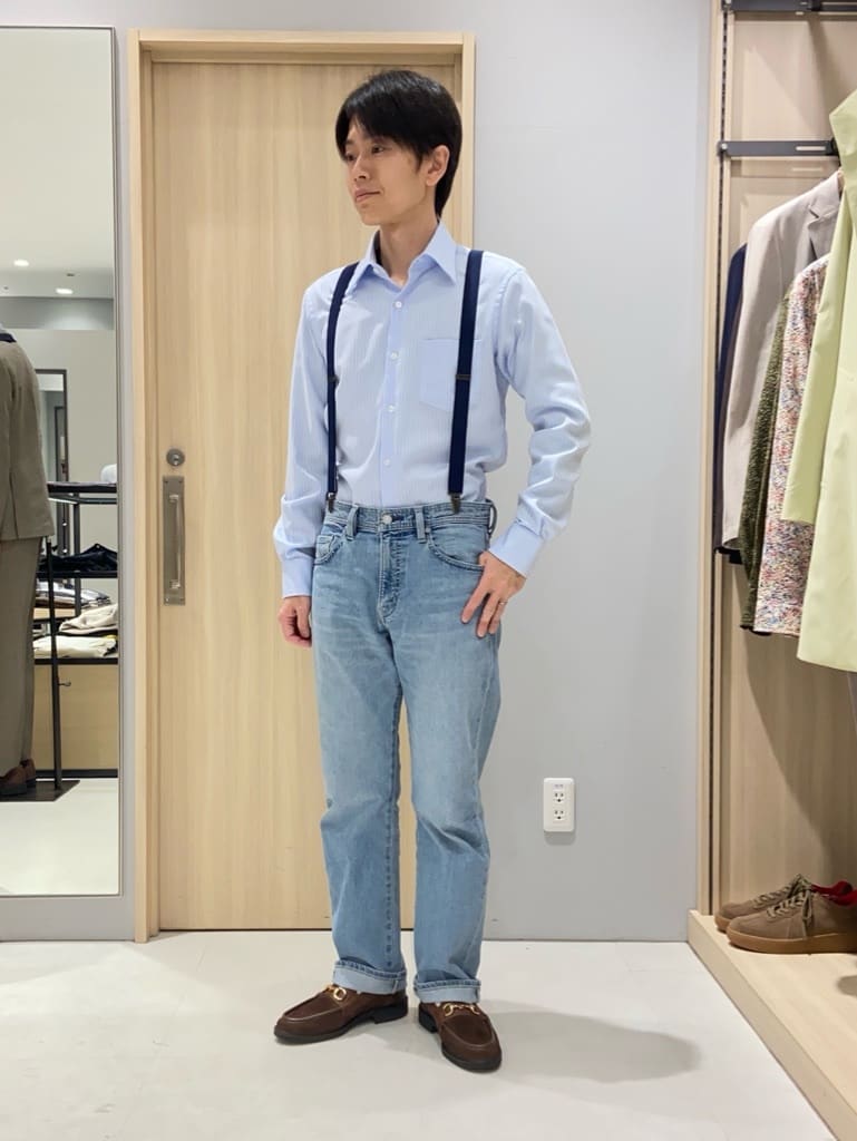 わいずみさんの「TAKEO KIKUCHI｜【Made in JAPAN】ドビーストライプ ドレス シャツ」を使ったコーディネート