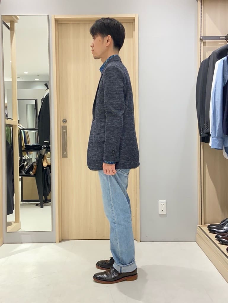 わいずみさんの「TAKEO KIKUCHI｜【尾州織】リネンブレンド メッシュ ジャケット」を使ったコーディネート
