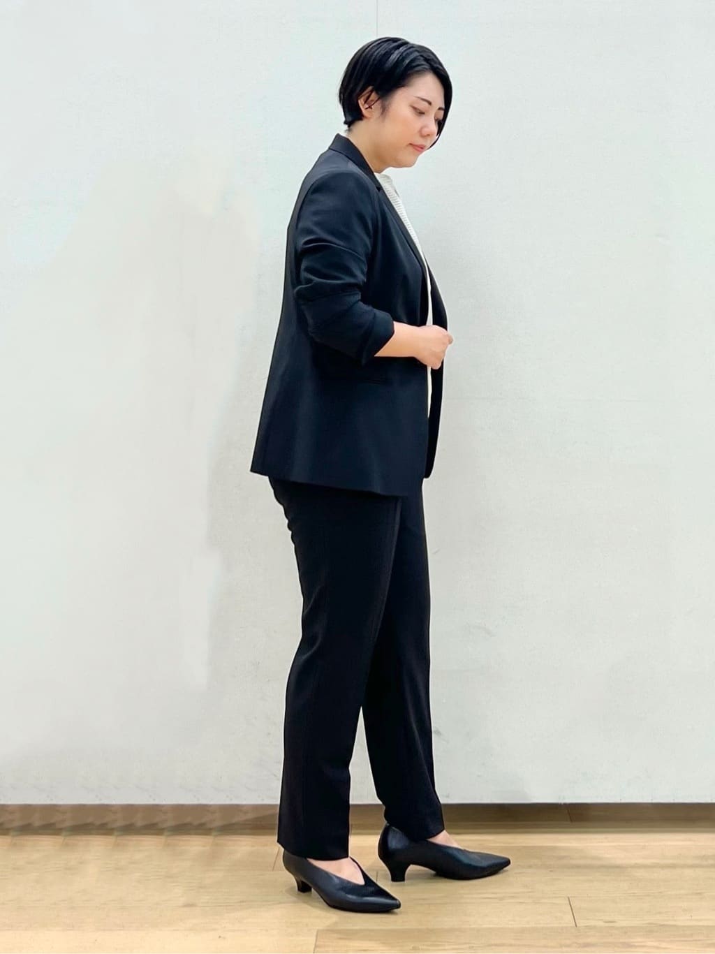 shimaさんの「INDIVI｜【洗える/通勤/UVケア/日本製】ストレッチテーラードジャケット」を使ったコーディネート