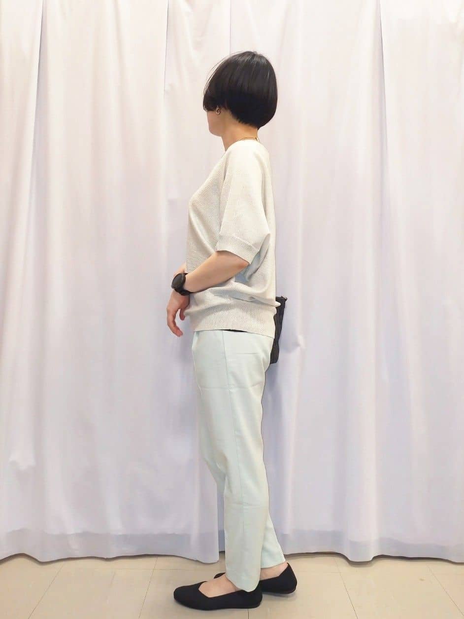 あんさんの「SHOO･LA･RUE｜【洗える/SS-3L】すっきりキレイにかっこよく 大人のテーパードパンツ」を使ったコーディネート