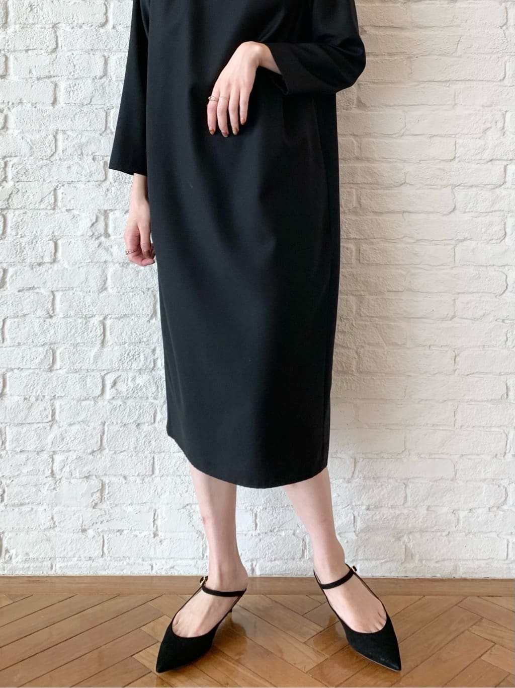 清水夏姫さんの「DRESSTERIOR｜【セットアップ可】ブラックフォーマルワンピース」を使ったコーディネート