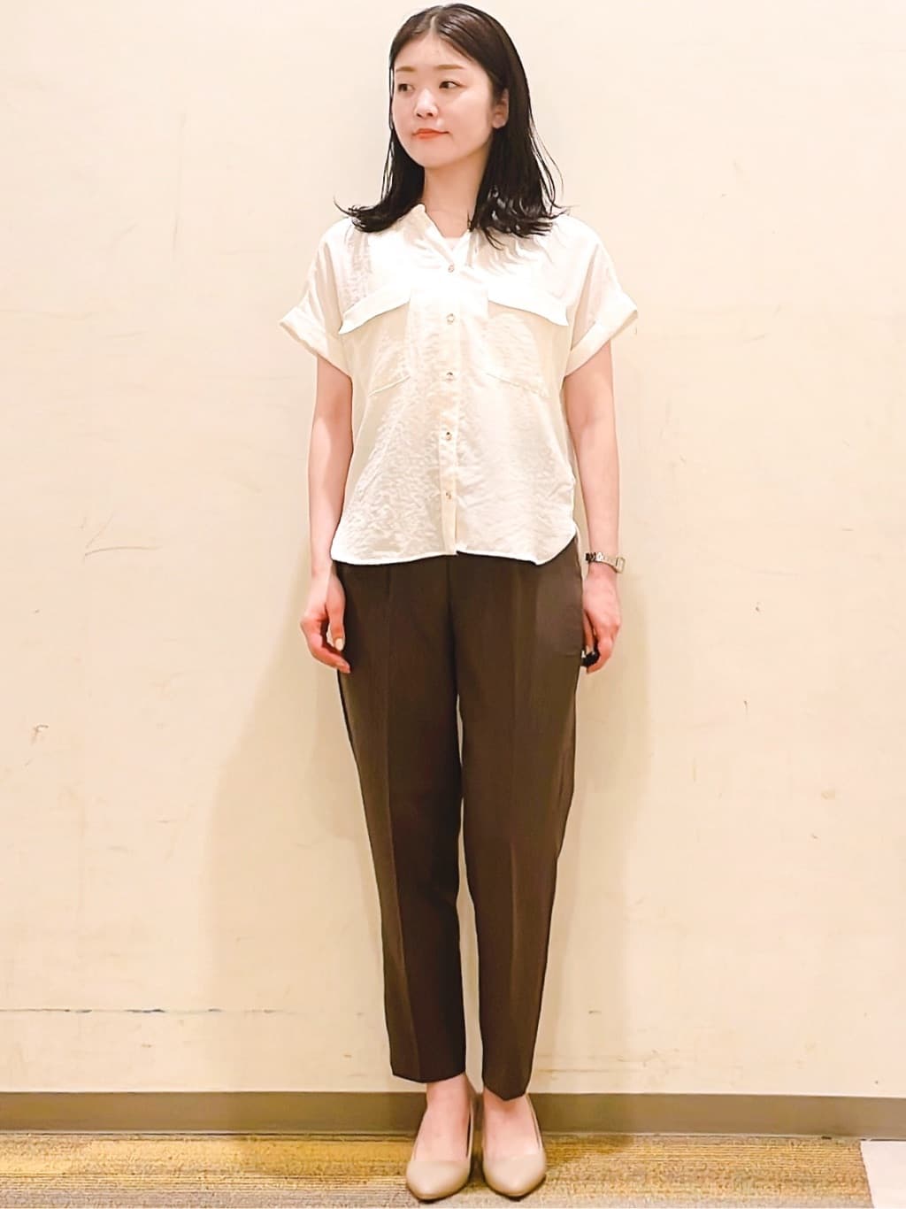 カオハルさんの「index｜【抗菌防臭加工/7cmヒール】ベーシックパンプス/通勤対応」を使ったコーディネート