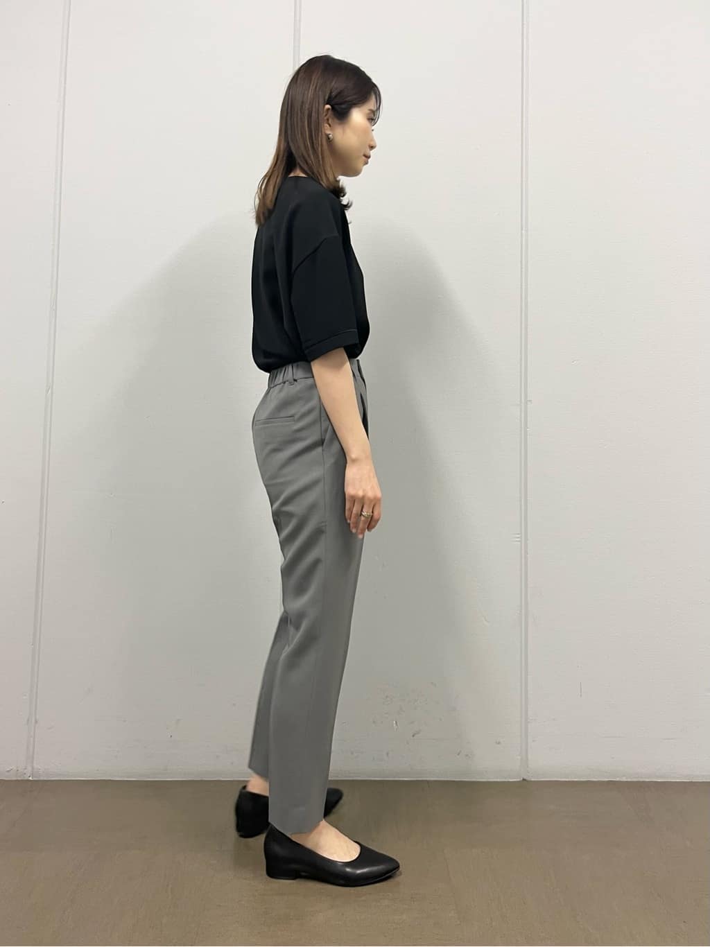 shokoさんの「INDIVI｜【定番スーツ／UVケア／洗える】ウール調ノーカラージャケット」を使ったコーディネート