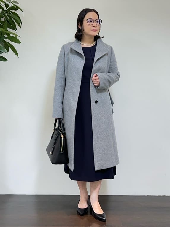 Asamiさんの「UNTITLED｜【日本製／2WAY衿】スタンドカラー ロングコート」を使ったコーディネート
