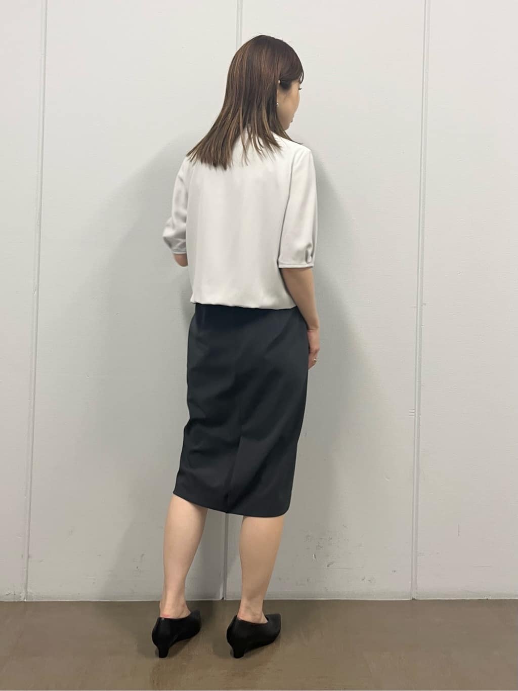 shokoさんの「INDIVI｜【定番スーツ/洗える/UVケア】ストレッチノーカラージャケット」を使ったコーディネート