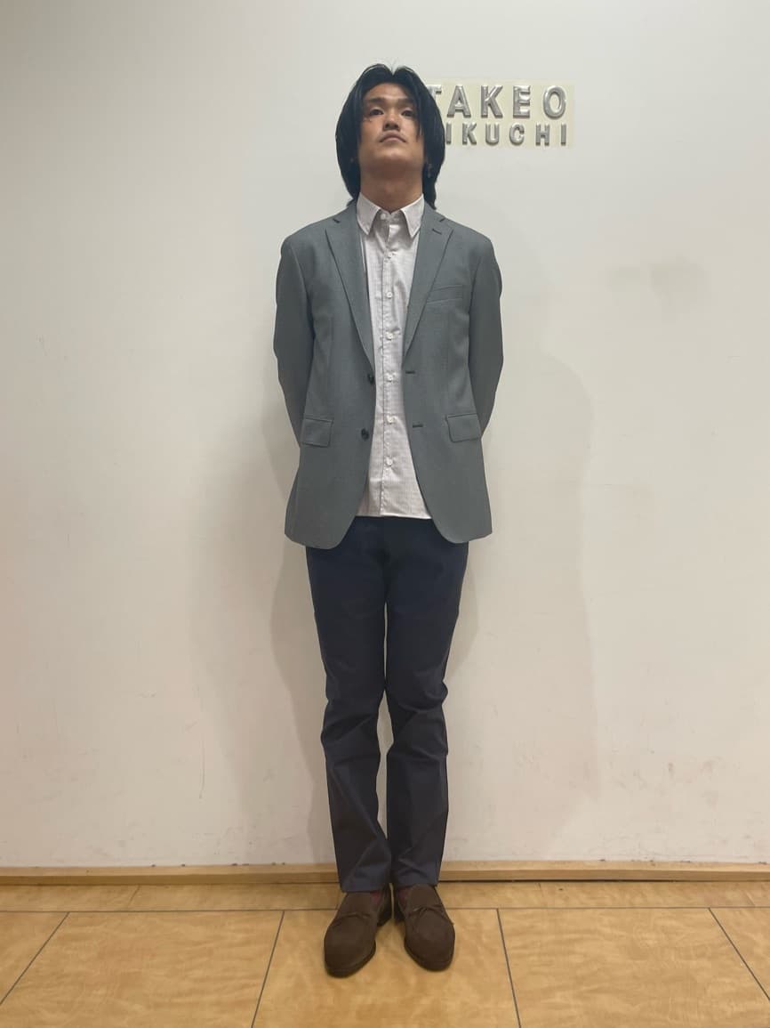 TAKE✳︎さんの「TAKEO KIKUCHI｜【全7サイズ&times;8色展開！】トップマルチヘリンボン パンツ」を使ったコーディネート