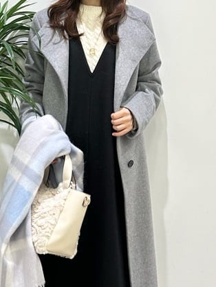 Miwaさんの「UNTITLED｜【日本製／2WAY衿】スタンドカラー ロングコート」を使ったコーディネート