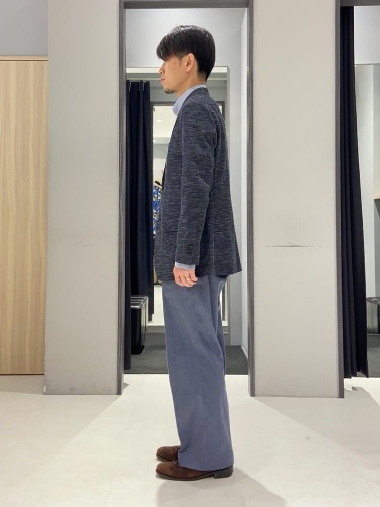 わいずみさんの「TAKEO KIKUCHI｜【尾州織】リネンブレンド メッシュ ジャケット」を使ったコーディネート