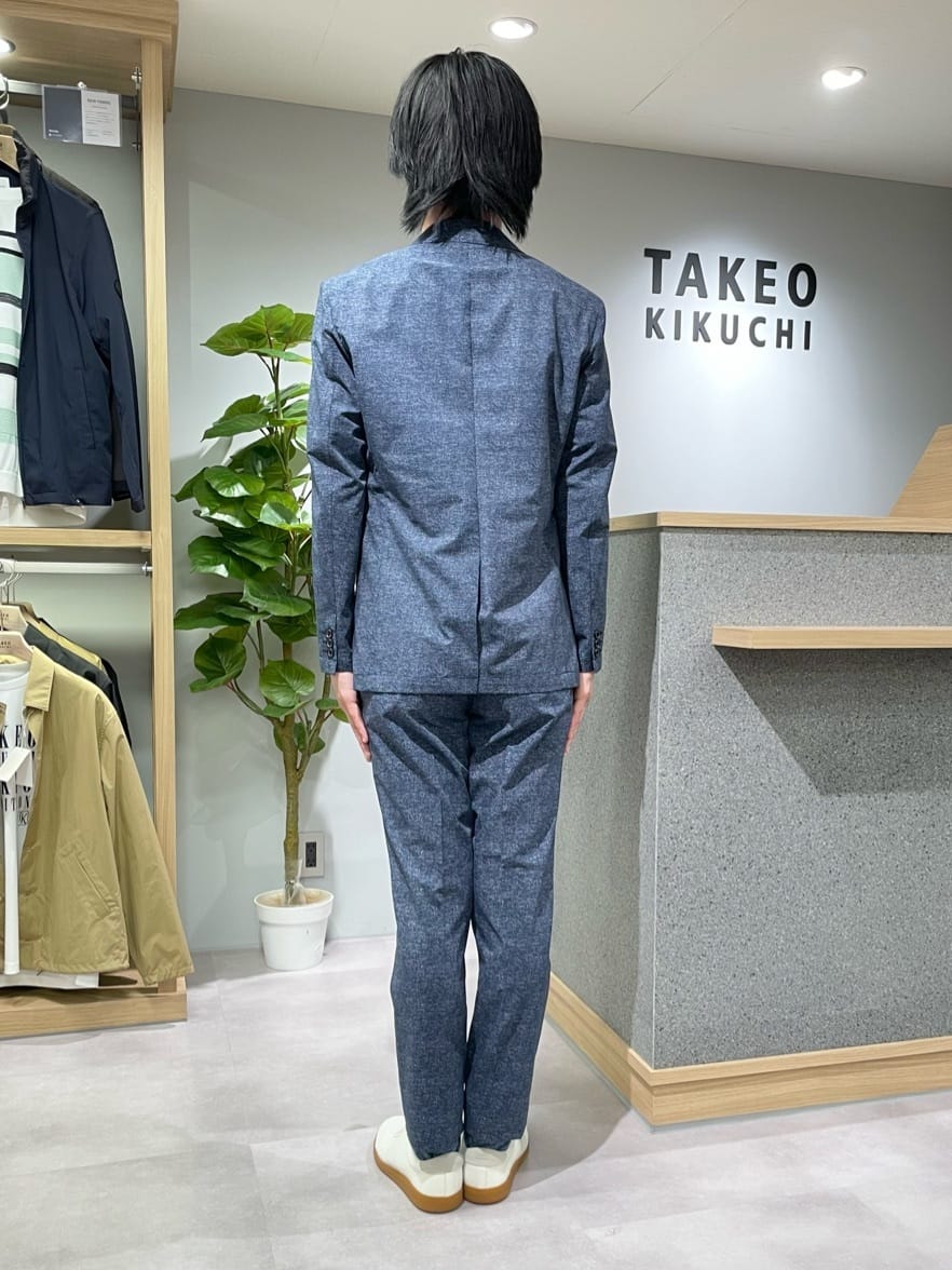 TAKE✳︎さんの「TAKEO KIKUCHI｜【抗菌防臭】COOL DOTS（R）ドビープリント ジャケット」を使ったコーディネート