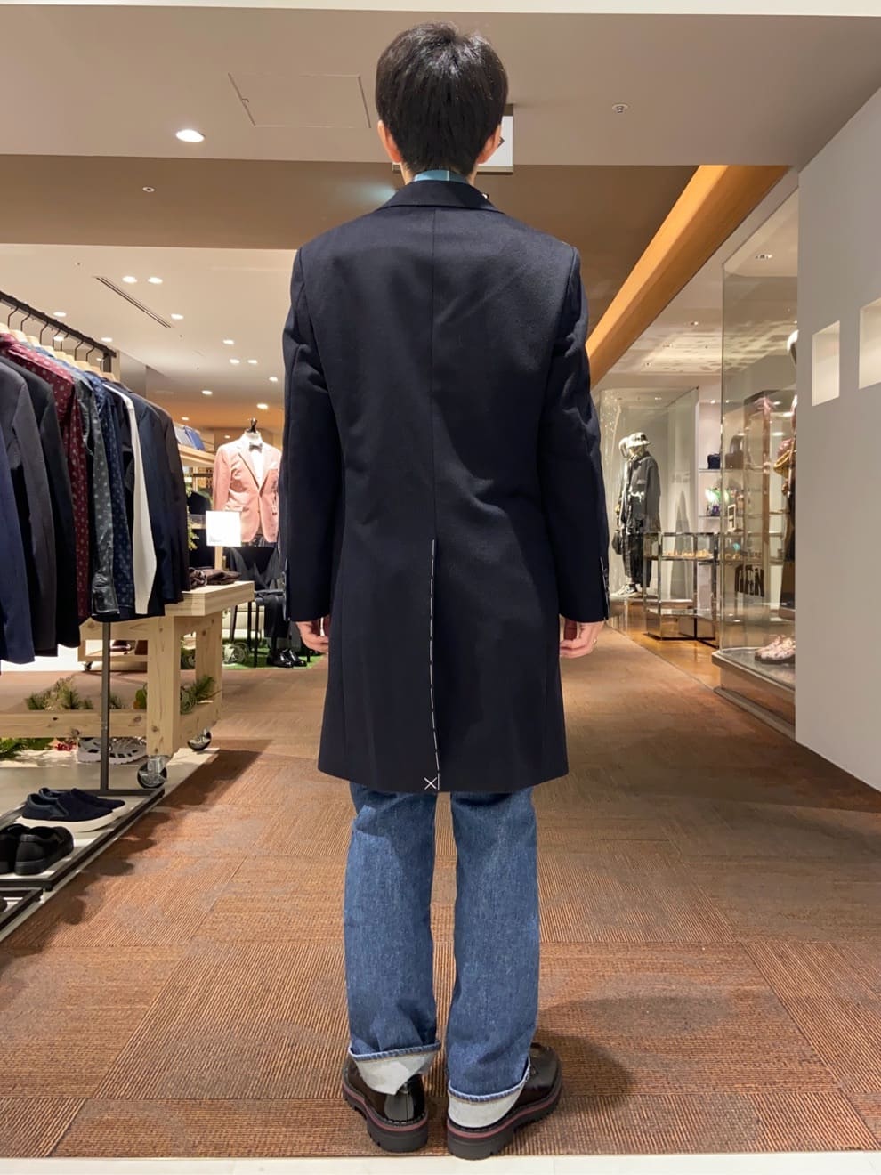 わいずみさんの「TAKEO KIKUCHI｜ウールカシミヤブレンド チェスターコート」を使ったコーディネート