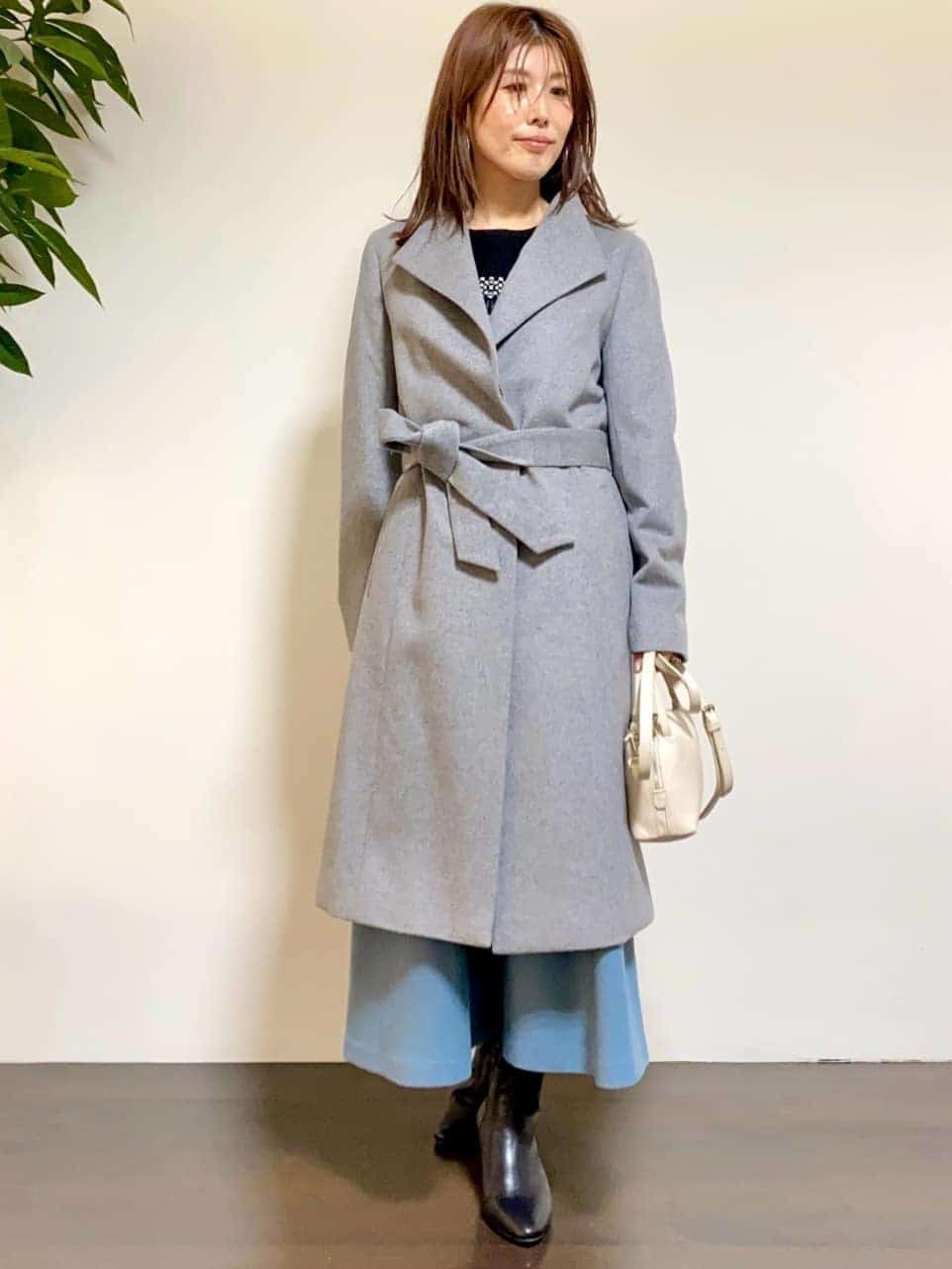 tomoさんの「UNTITLED｜【日本製／2WAY衿】スタンドカラー ロングコート」を使ったコーディネート