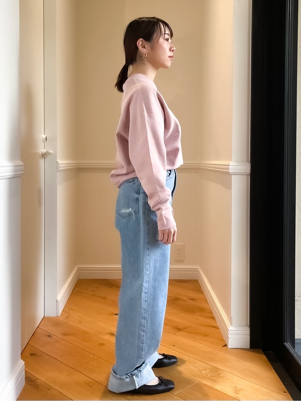HOMMAさんの「DRESSTERIOR｜◆ソフトレザーバレエシューズ」を使ったコーディネート