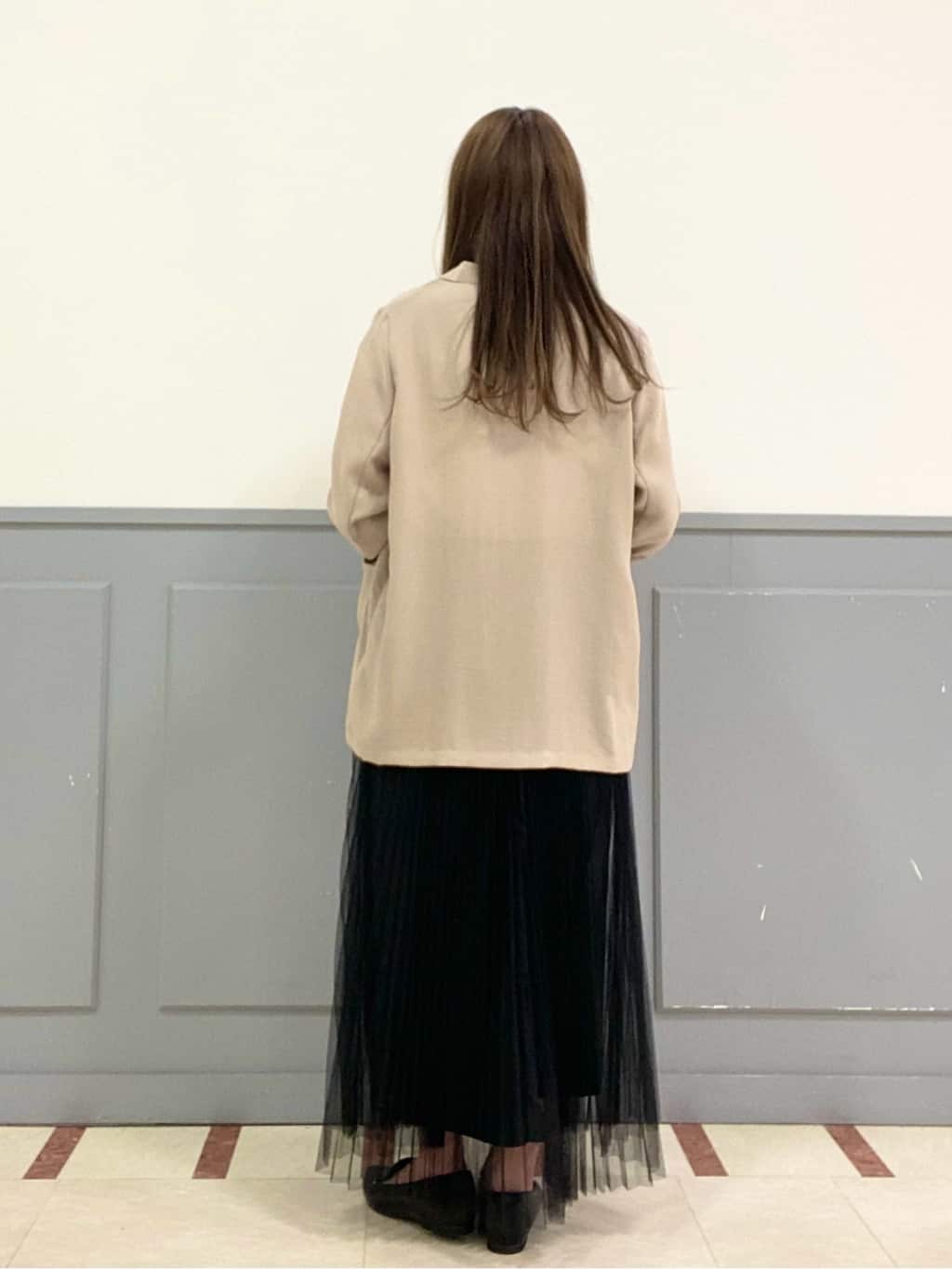 Sachieさんの「grove｜メタルパーツローファーパンプス【晴雨兼用】」を使ったコーディネート