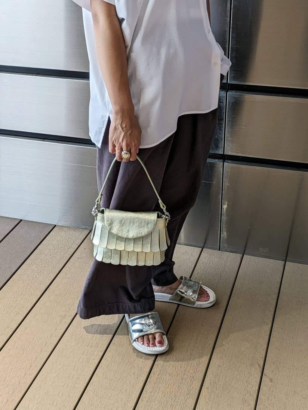 MTさんの「HIROKO HAYASHI｜FRANGIA（フランジャ）ミニショルダーバッグ」を使ったコーディネート