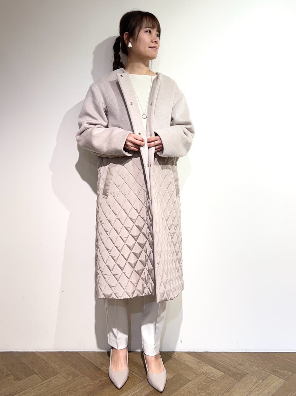 meeさんの「OPAQUE.CLIP｜【抗菌防臭加工/7cmヒール】ベーシックパンプス/通勤対応」を使ったコーディネート