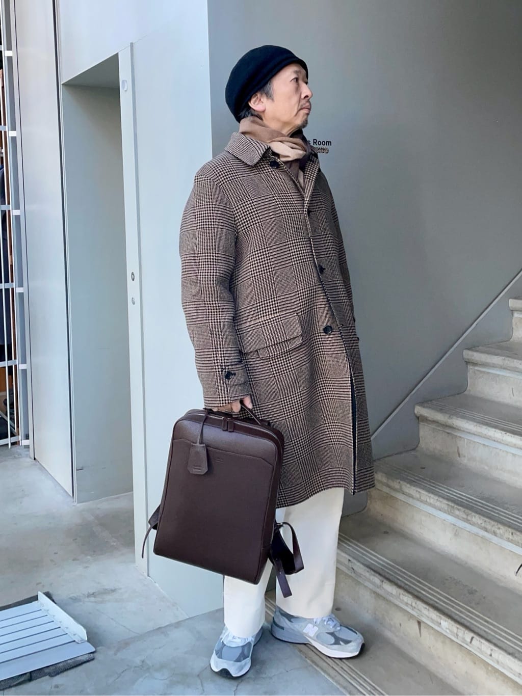 デザイナーTAKEman さんの「TAKEO KIKUCHI｜フルベジタンニンレザー バックパック」を使ったコーディネート