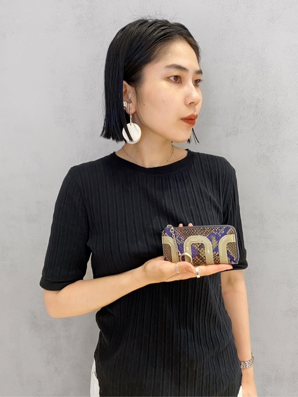 Uさんの「HIROKO HAYASHI｜PEPE CERCHIO（ペペ チェルキオ）イヤリング」を使ったコーディネート