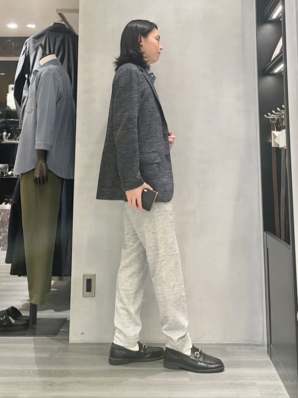 Tightさんの「TAKEO KIKUCHI｜【尾州織】リネンブレンド メッシュ ジャケット」を使ったコーディネート