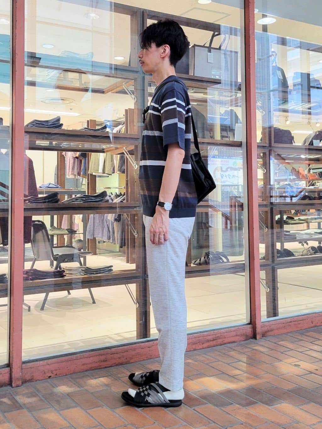 piroyaさんの「TAKEO KIKUCHI｜【尾州織】リネンブレンド メッシュパンツ」を使ったコーディネート