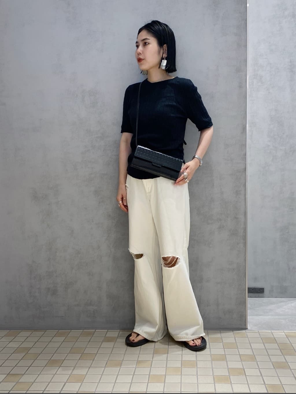 Uさんの「HIROKO HAYASHI｜PEPE CERCHIO（ペペ チェルキオ）イヤリング」を使ったコーディネート