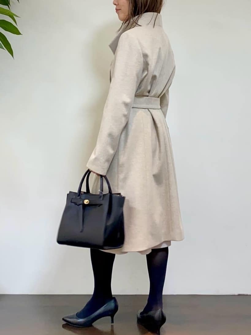 tomoさんの「UNTITLED｜【日本製／2WAY衿】スタンドカラー ロングコート」を使ったコーディネート