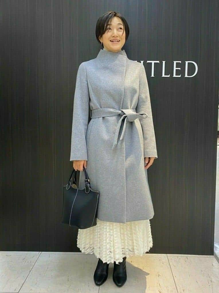 Mikiさんの「UNTITLED｜【日本製／2WAY衿】スタンドカラー ロングコート」を使ったコーディネート