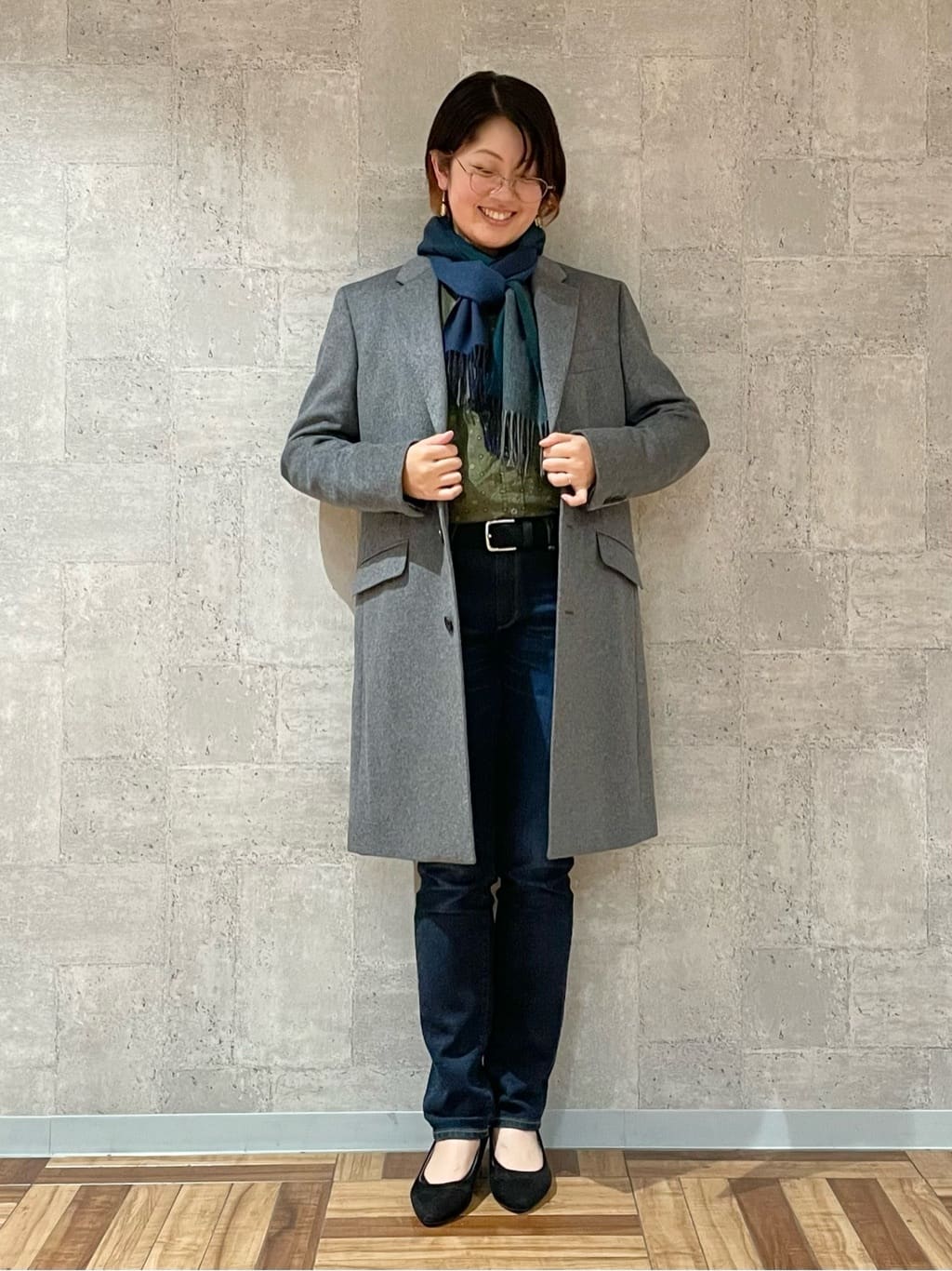 Kudou Cさんの「TAKEO KIKUCHI｜ウールカシミヤブレンド チェスターコート」を使ったコーディネート