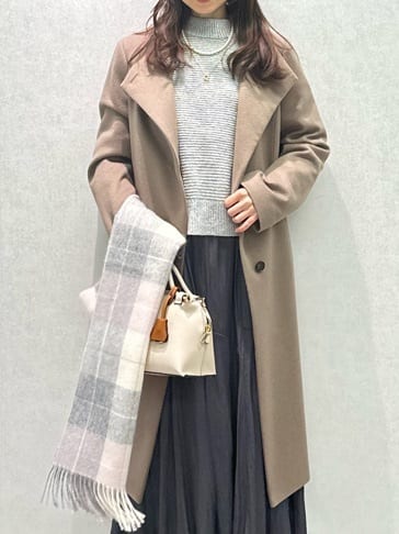 Miwaさんの「UNTITLED｜【日本製／2WAY衿】スタンドカラー ロングコート」を使ったコーディネート