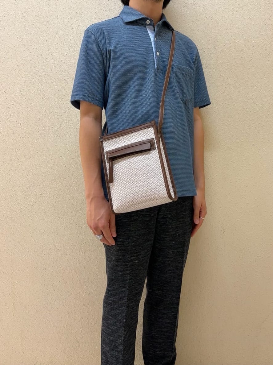 及川さんの「TAKEO KIKUCHI｜【抗菌防臭／9色5サイズ展開】ハニカムメランジ ポロシャツ」を使ったコーディネート