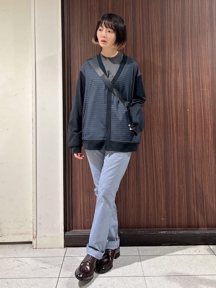 さやさんの「TAKEO KIKUCHI｜【全7サイズ&times;8色展開！】トップマルチヘリンボン パンツ」を使ったコーディネート