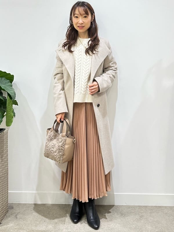 Miwaさんの「UNTITLED｜【日本製／2WAY衿】スタンドカラー ロングコート」を使ったコーディネート