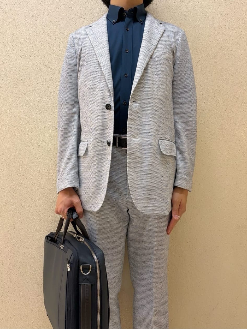 及川さんの「TAKEO KIKUCHI｜【尾州織】リネンブレンド メッシュ ジャケット」を使ったコーディネート