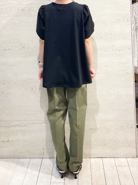 かほさんの「OPAQUE.CLIP｜ストレッチベイカーパンツ／オーガニックコットン混【洗濯機洗い可／ストレッチ】」を使ったコーディネート