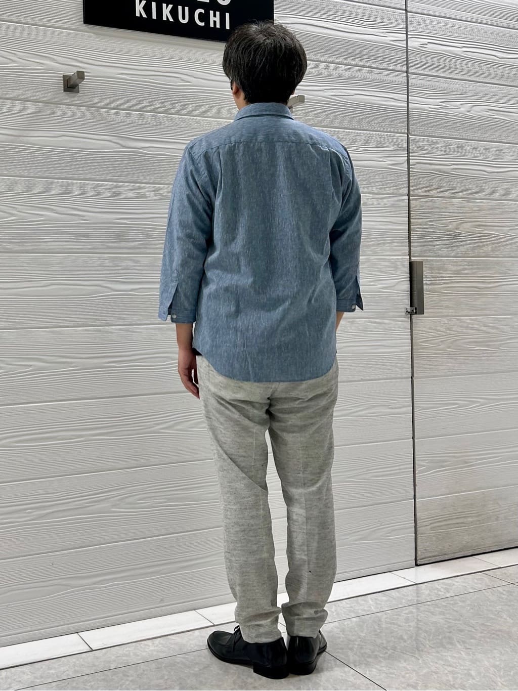 すーさんの「TAKEO KIKUCHI｜【尾州織】リネンブレンド メッシュパンツ」を使ったコーディネート