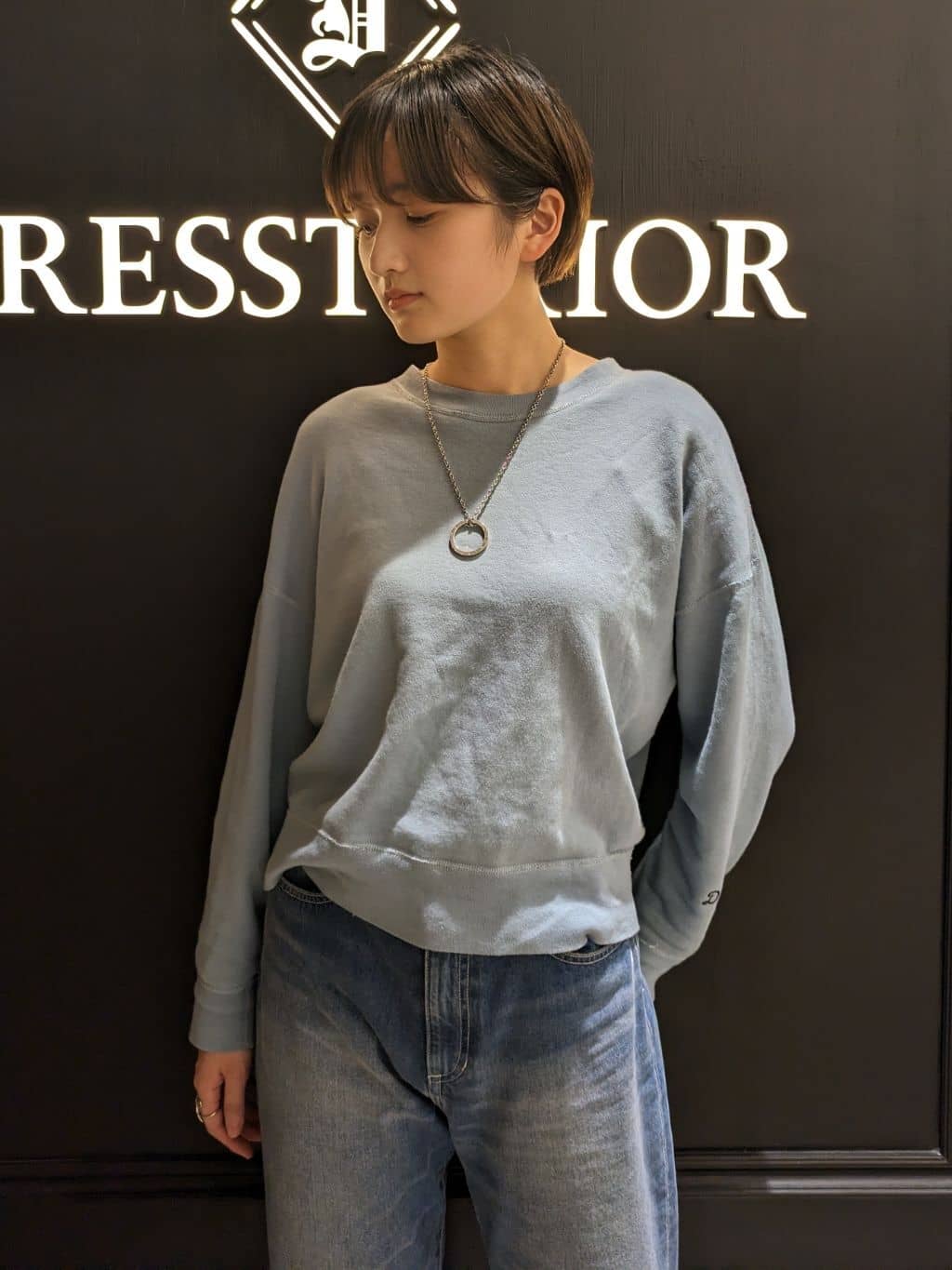 saoriさんの「DRESSTERIOR｜【ウォッシャブル】テーパードコンフォートデニム」を使ったコーディネート