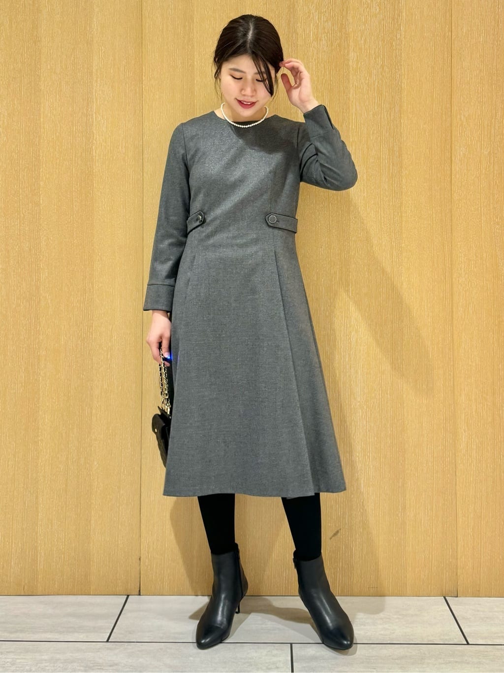 nanaさんの「UNTITLED｜【日本製／2WAY衿】スタンドカラー ロングコート」を使ったコーディネート