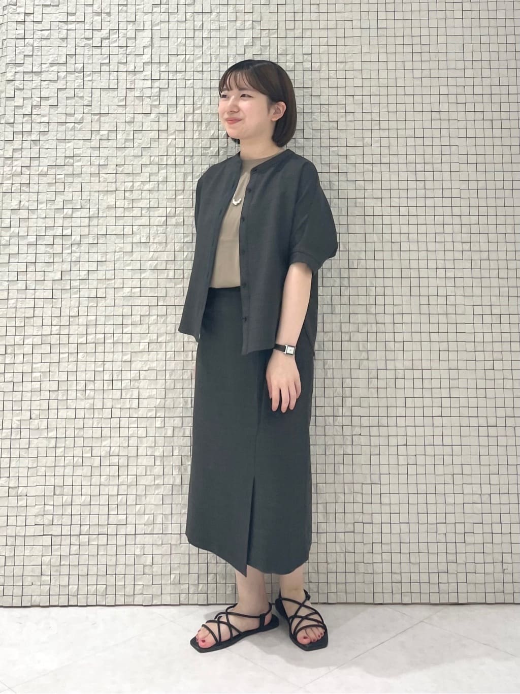 sakuさんの「INDIVI｜【セレモニーにおすすめ！】パール調トップネックレス」を使ったコーディネート