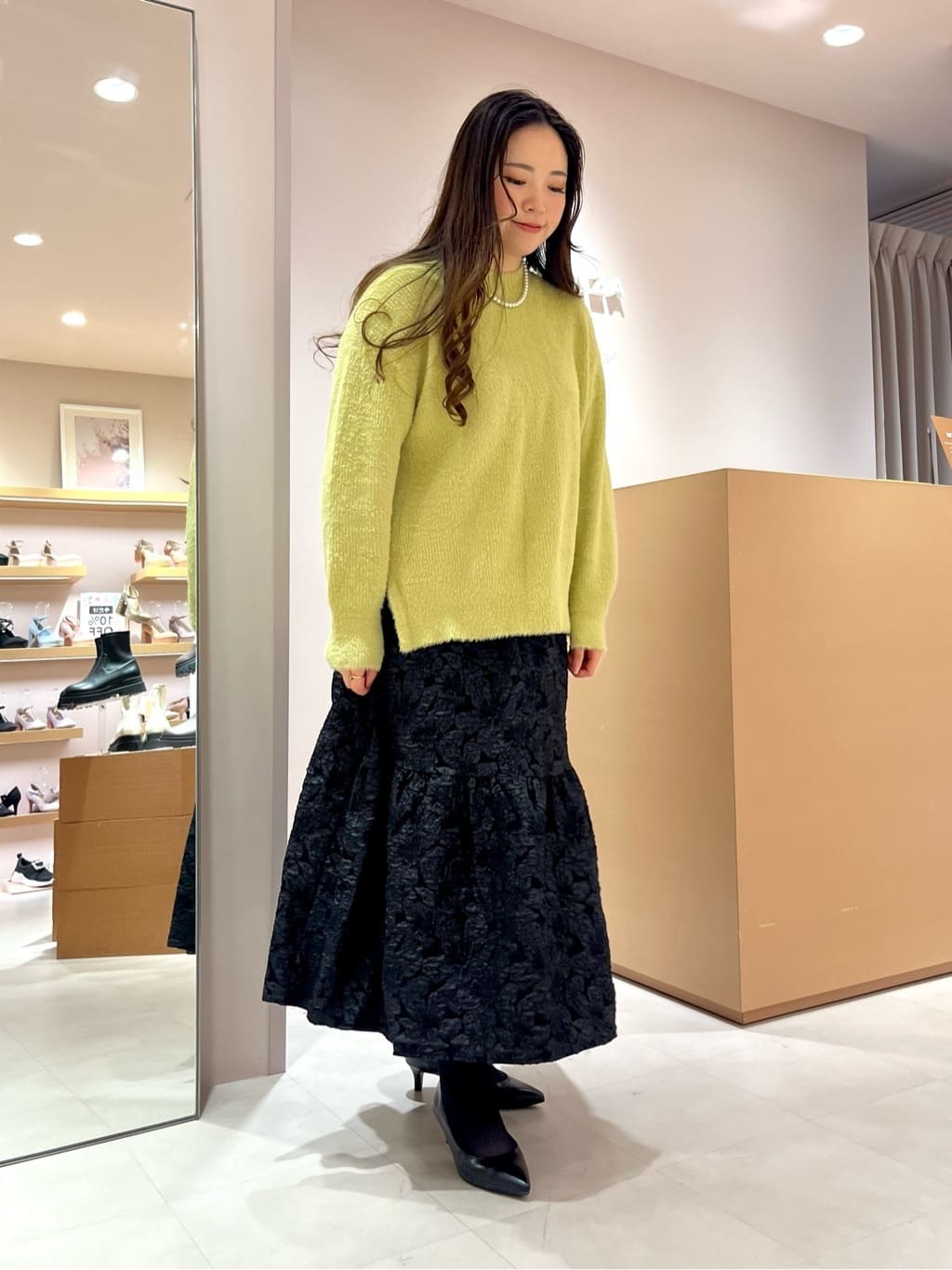 aya.oさんの「ESPERANZA｜12時間パンプスEveryDayPlane[5.5cmヒール]」を使ったコーディネート