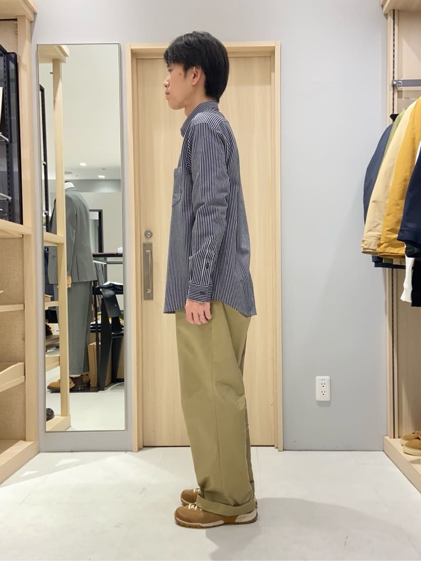 わいずみさんの「TAKEO KIKUCHI｜【抗菌防臭/シーズンレス】シアサッカー ジャージシャツ」を使ったコーディネート