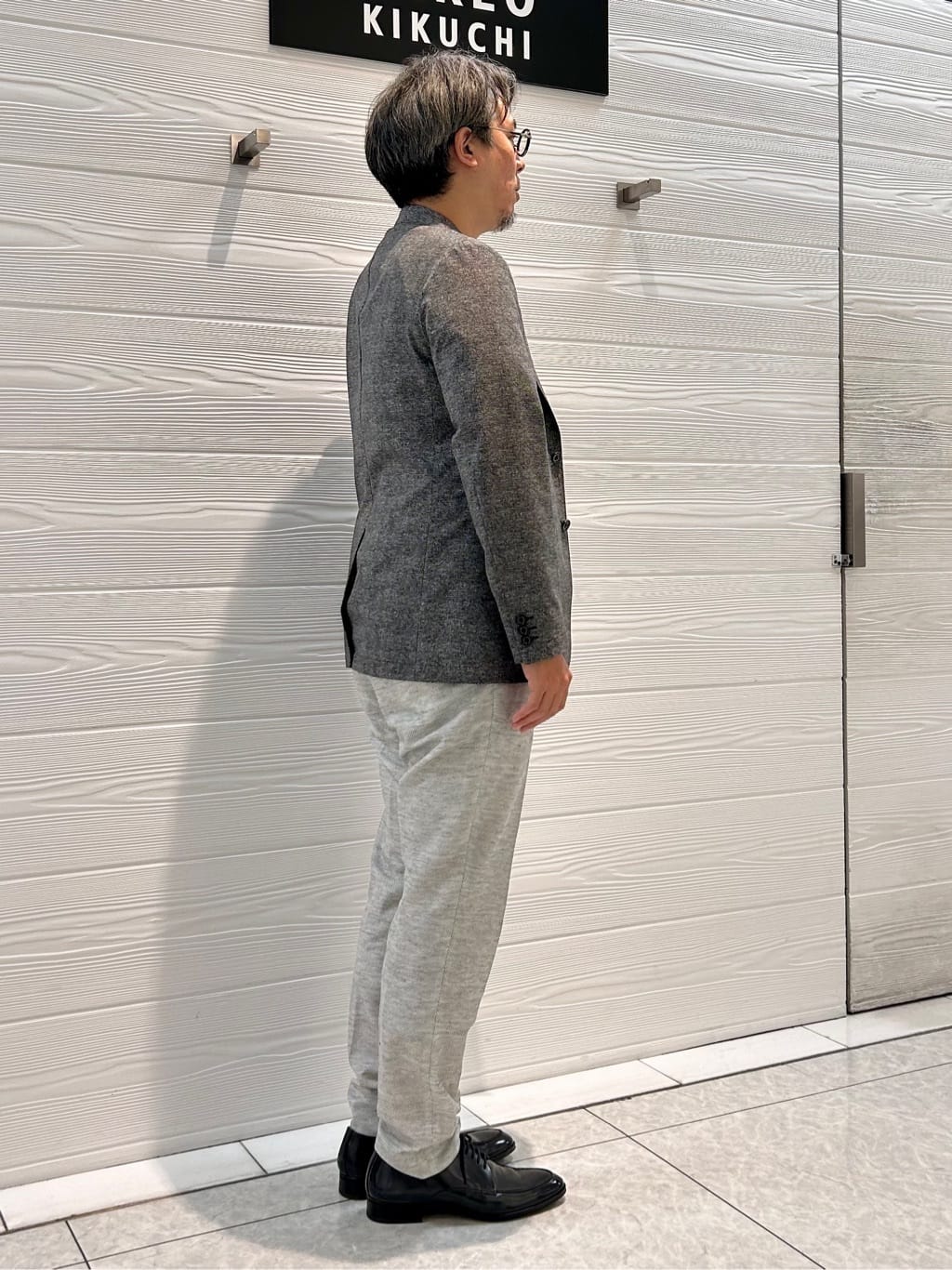 すーさんの「TAKEO KIKUCHI｜【抗菌防臭】COOL DOTS（R）ドビープリント ジャケット」を使ったコーディネート