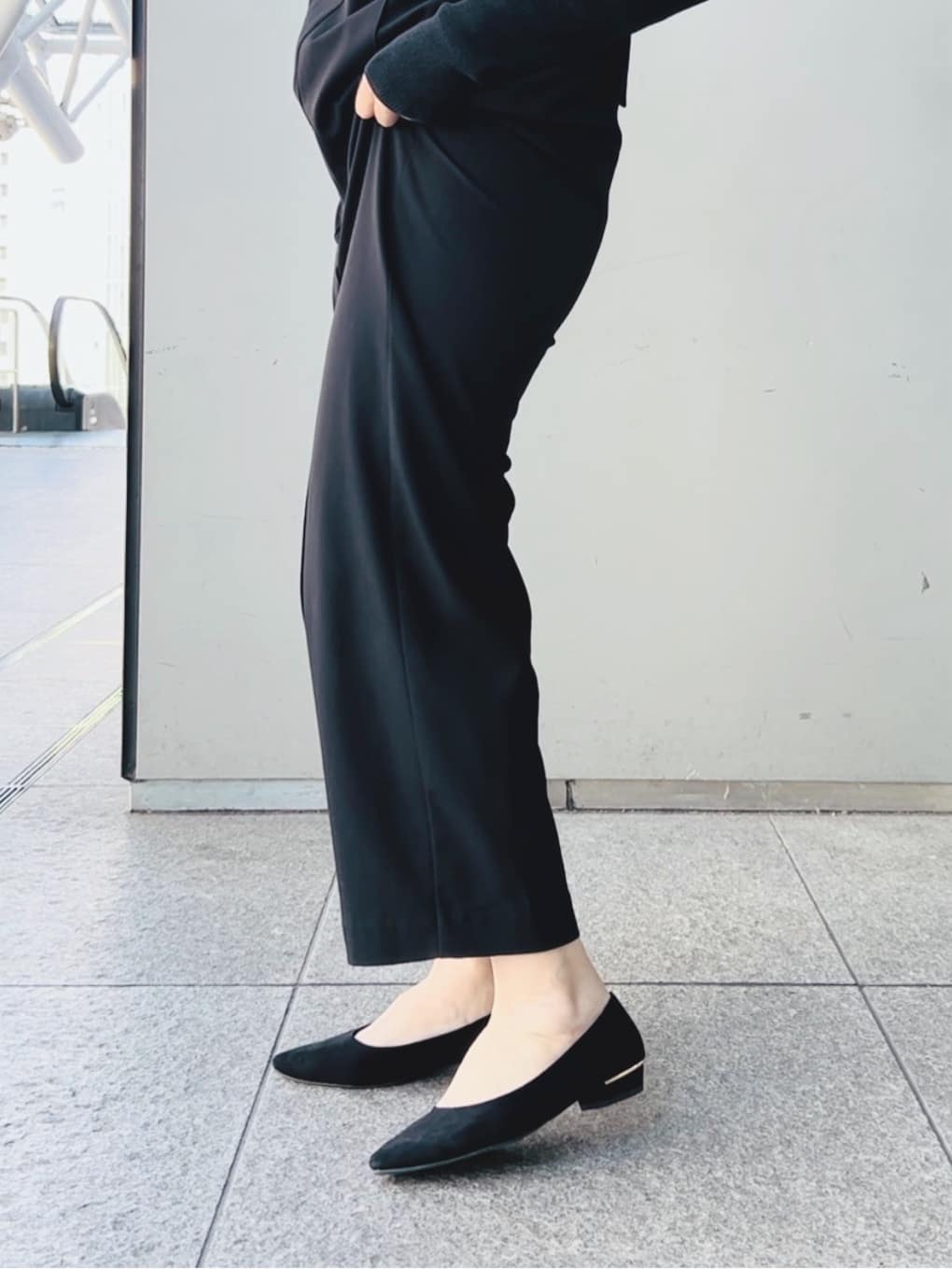 machikoさんの「ESPERANZA｜《定番》晴雨兼用クッションフラットパンプス」を使ったコーディネート